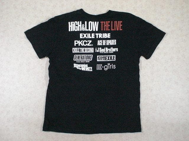 W47370 エグザイル　HiGH&LOW THE LIVE Ｔシャツ　黒　Ｓ