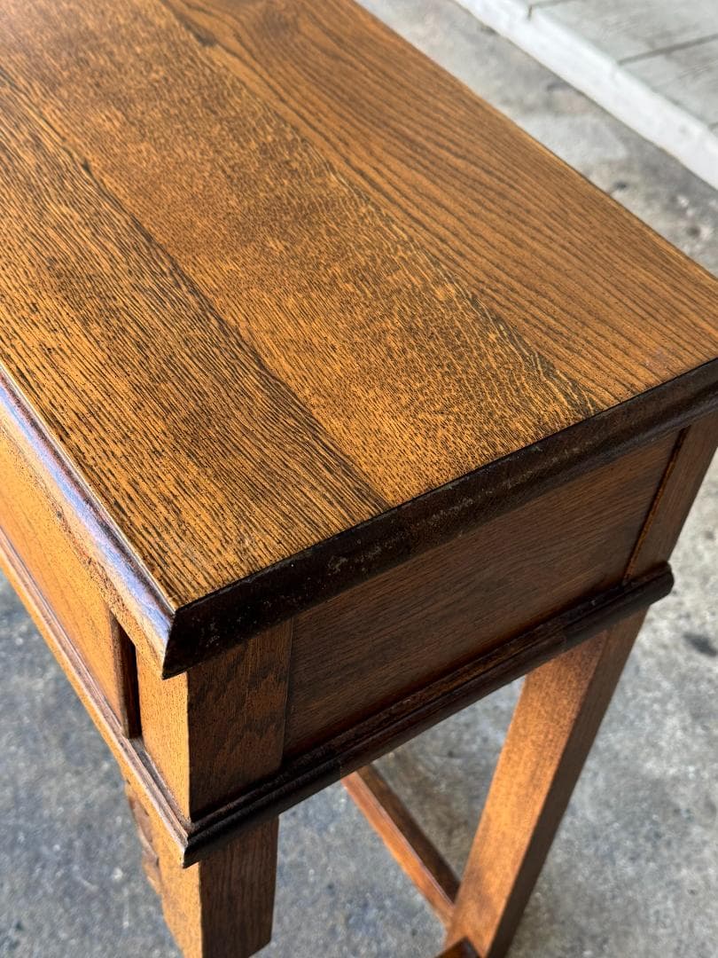 英国アンティークコンソールテーブル ホールテーブル 木製 オーク材 イギリス