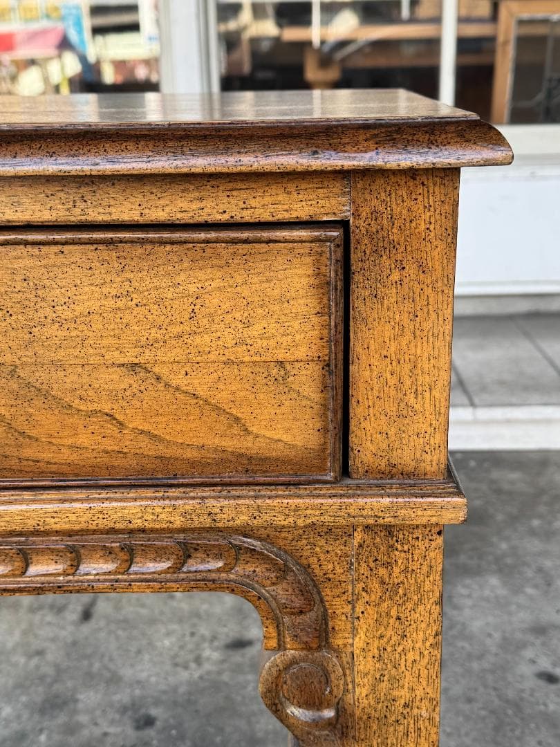 英国アンティークコンソールテーブル ホールテーブル 木製 オーク材 イギリス