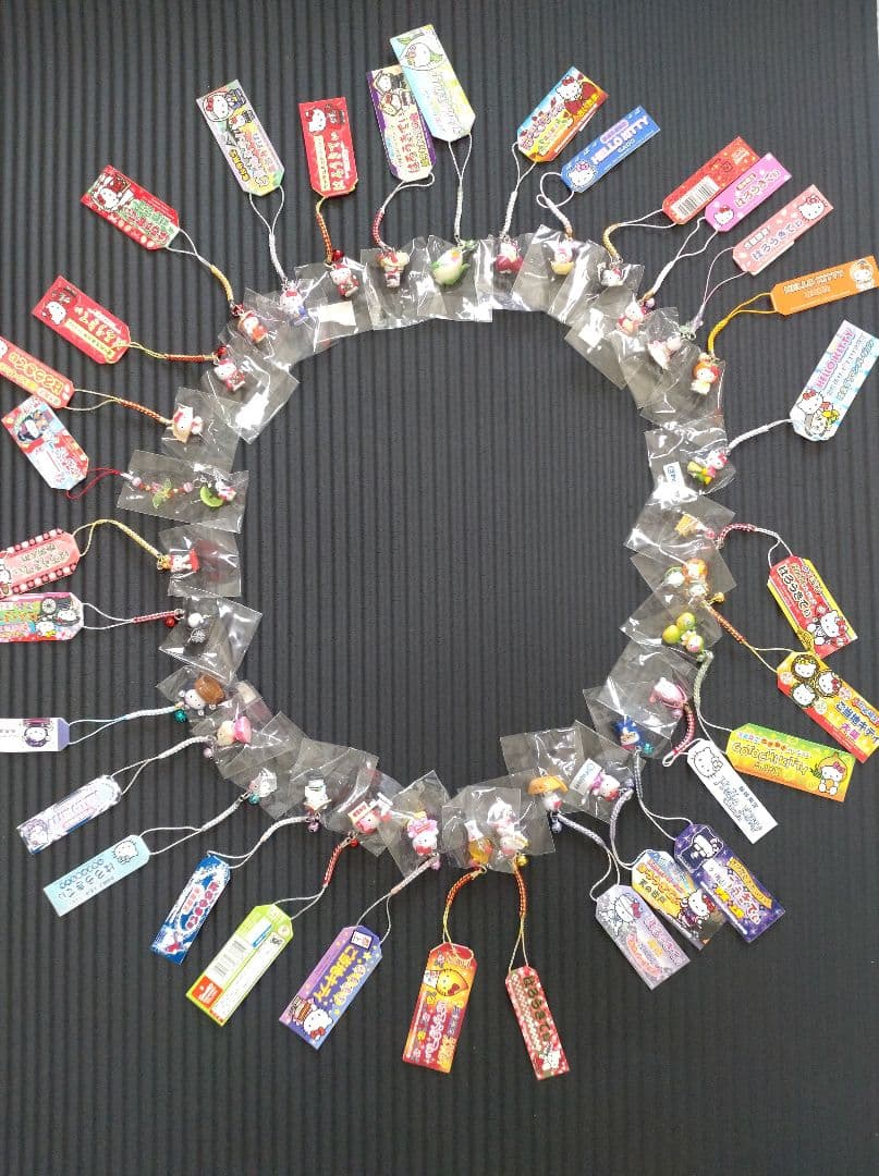 ハローキティストラップ 50個セット(おまけ①おまけ②付き)