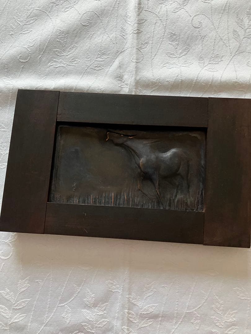 ヴィンテージ ❤️希少 亀倉康之 銅板 レリーフ 馬
