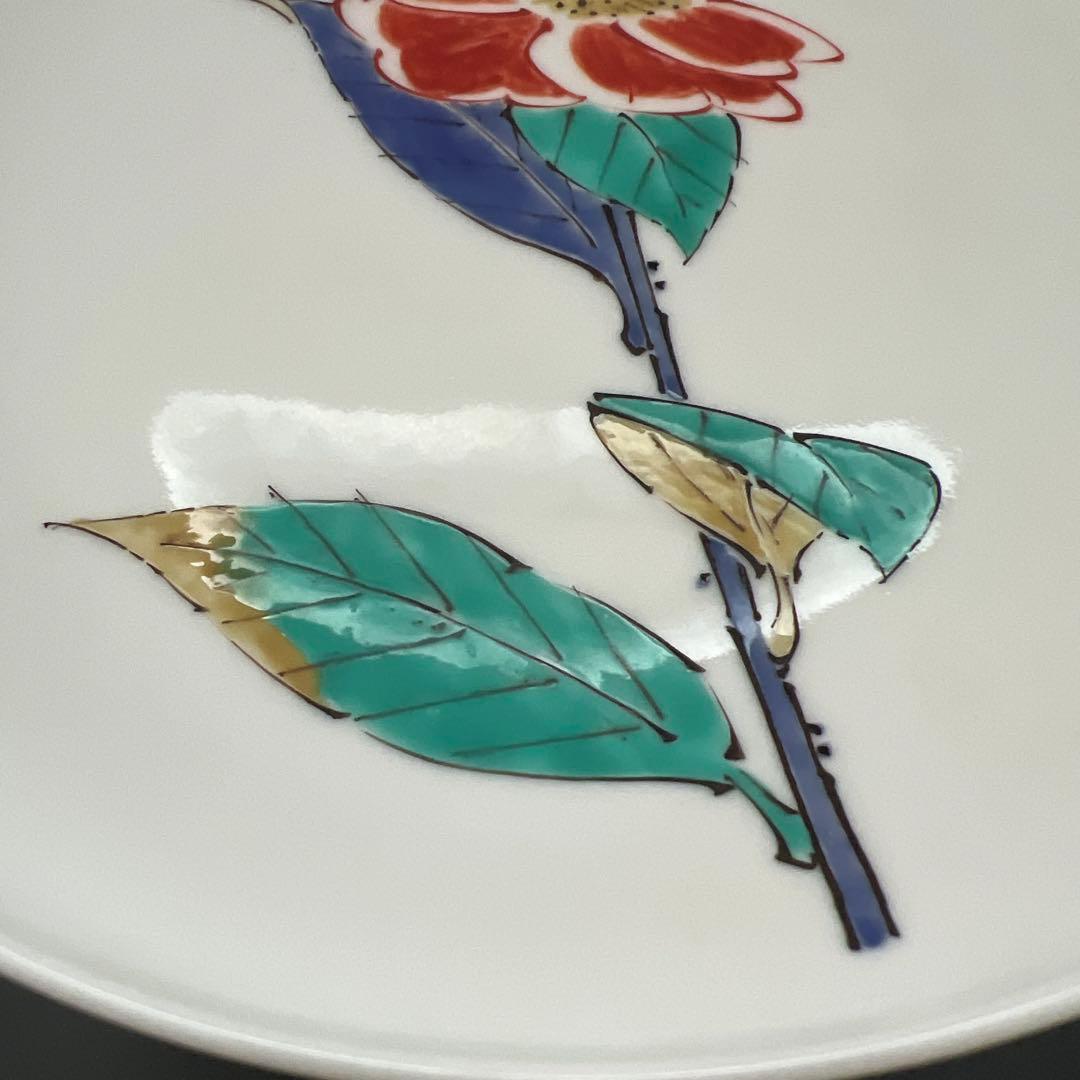 十三代 酒井田柿右衛門　飾り皿　皿　椿絵