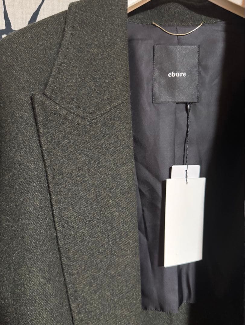 ebure エブール 新品タグ付 ファインウールリバーコート