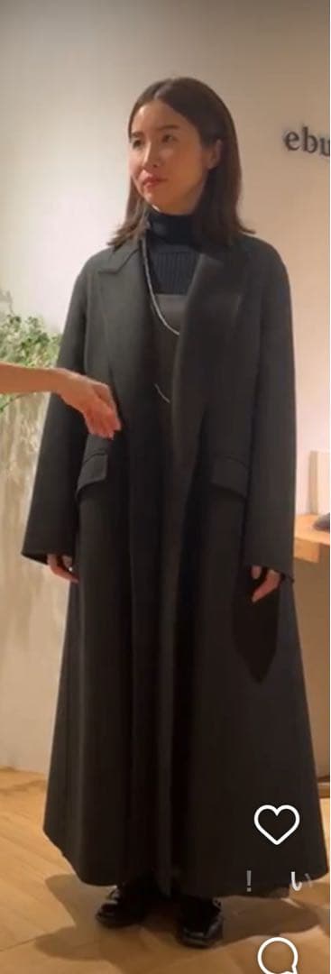 ebure エブール 新品タグ付 ファインウールリバーコート