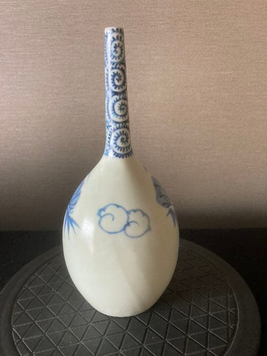 古伊万里鶴首徳利／花瓶・一輪挿し・骨董・アンティーク・レトロ・江戸