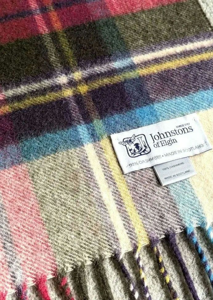 ☆美品☆大判 ジョンストンズJohnstons of Elgin ストール