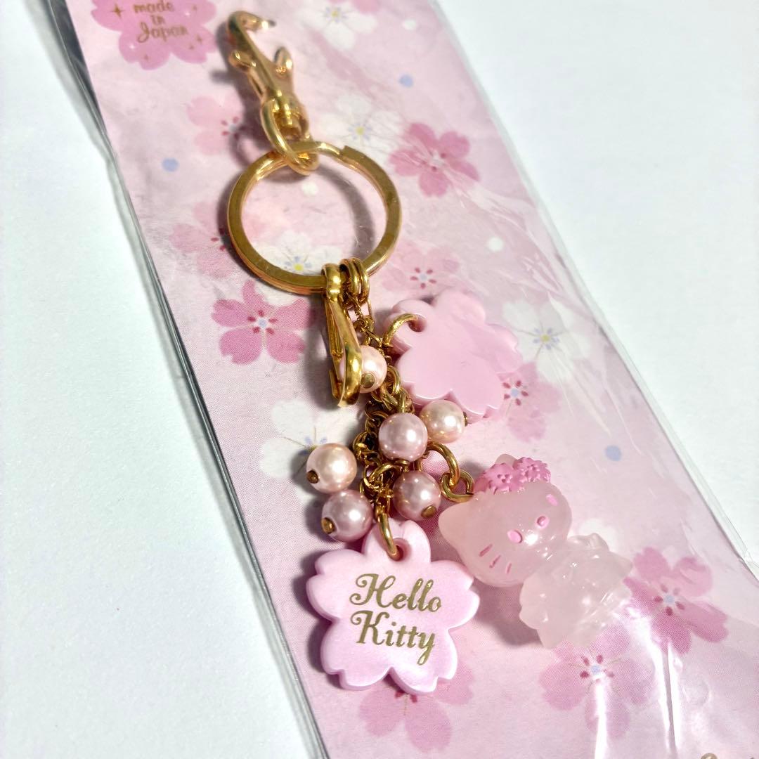 希少レア❣️Hello Kitty桜の花付きストラップ キーホルダー キティちゃん