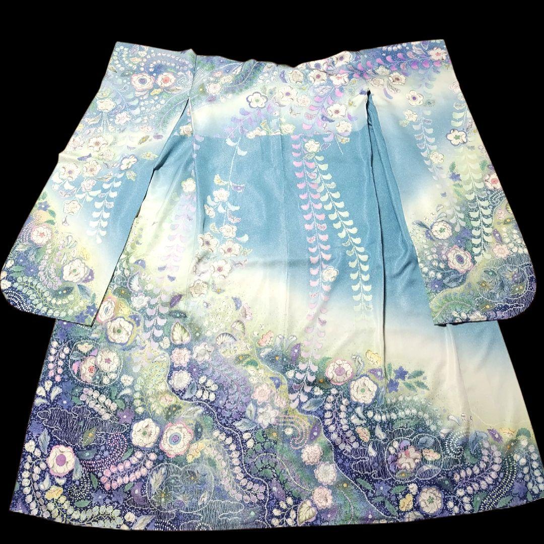 お直し無料！振袖フルセット(8点)・辻ヶ花・辻が花・絞り・胴裏正絹・高級手縫い