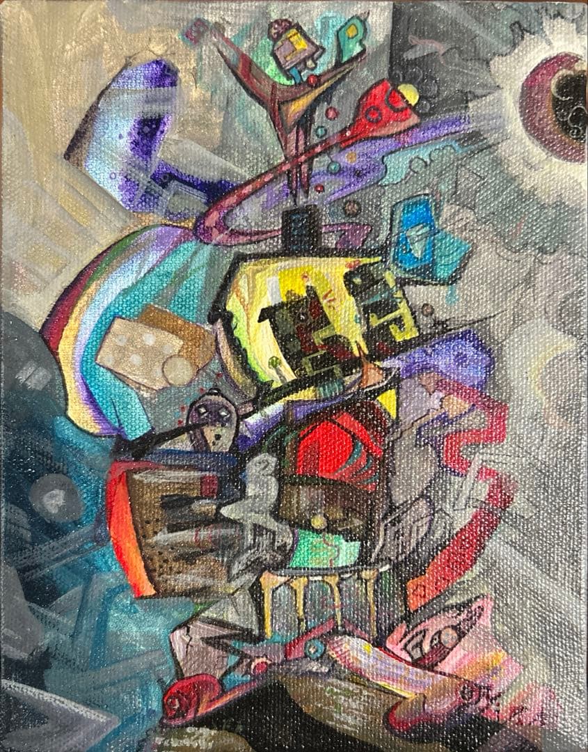 日食の火　アクリル画