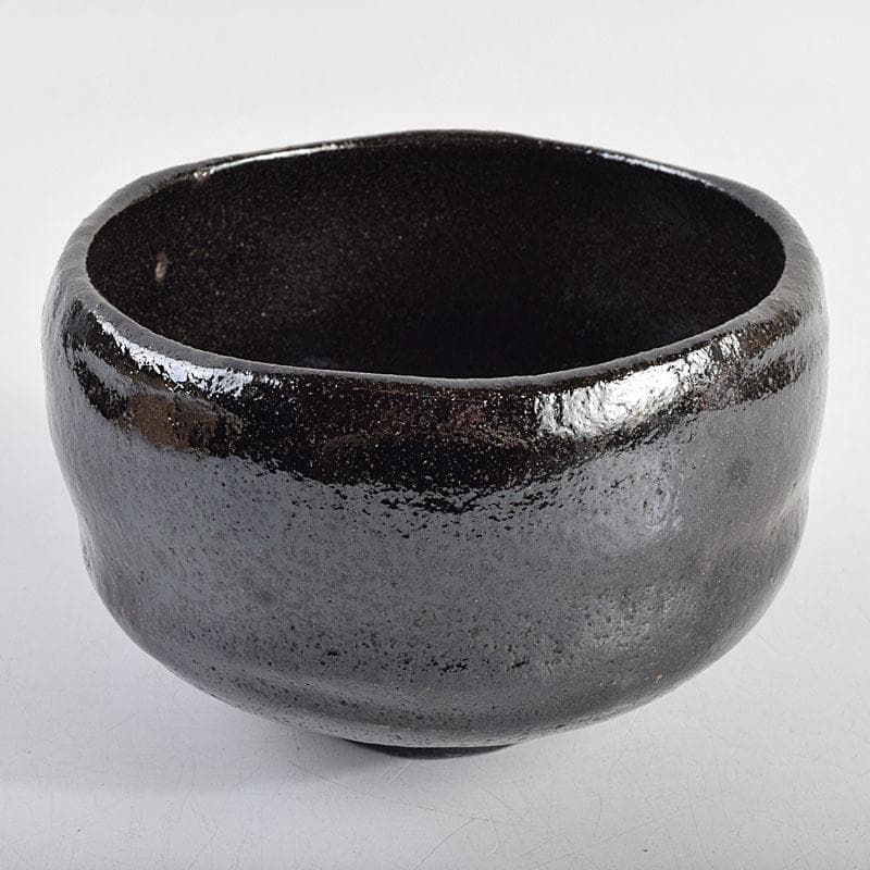 茶道具　楽吉左衛門　黒楽茶碗　時代箱付　V　R9355