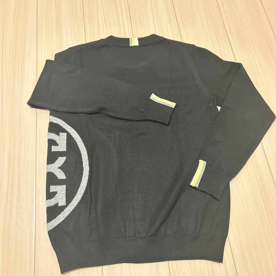 【極美品/M】G/FORE Gロゴ クルーネック ニット セーター 黒白 ゴルフ