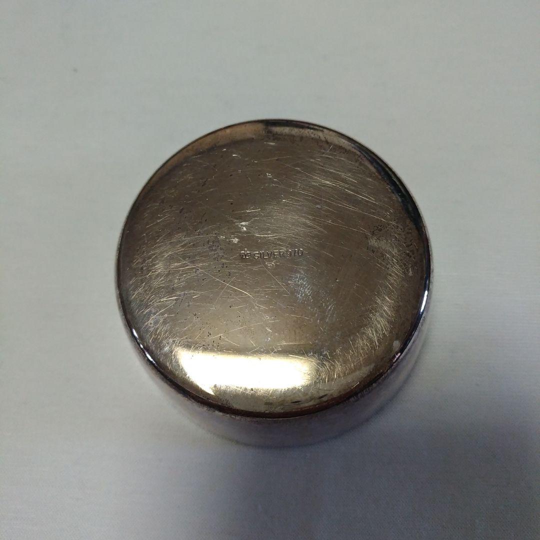 銀製。シルバー970。ボンボニエール。小物入れ。折り鶴。宮本商行。スレ、キズ有り