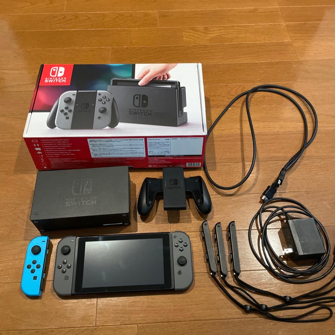 Switch本体グレー、Joy-Con左、SDカード128GB