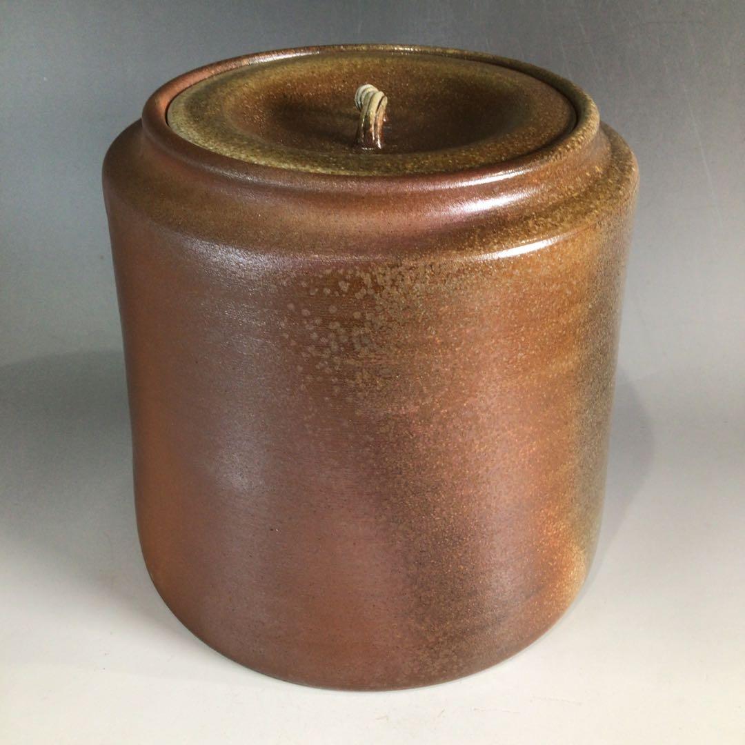 Ｐ２６６　水指　『信楽焼』『河合慶治造』　共箱　茶道具