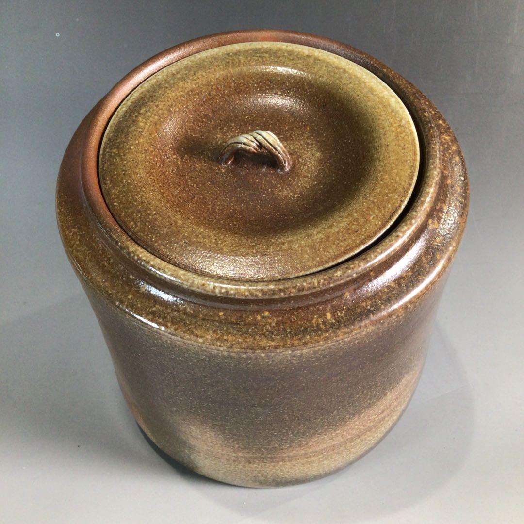 Ｐ２６６　水指　『信楽焼』『河合慶治造』　共箱　茶道具