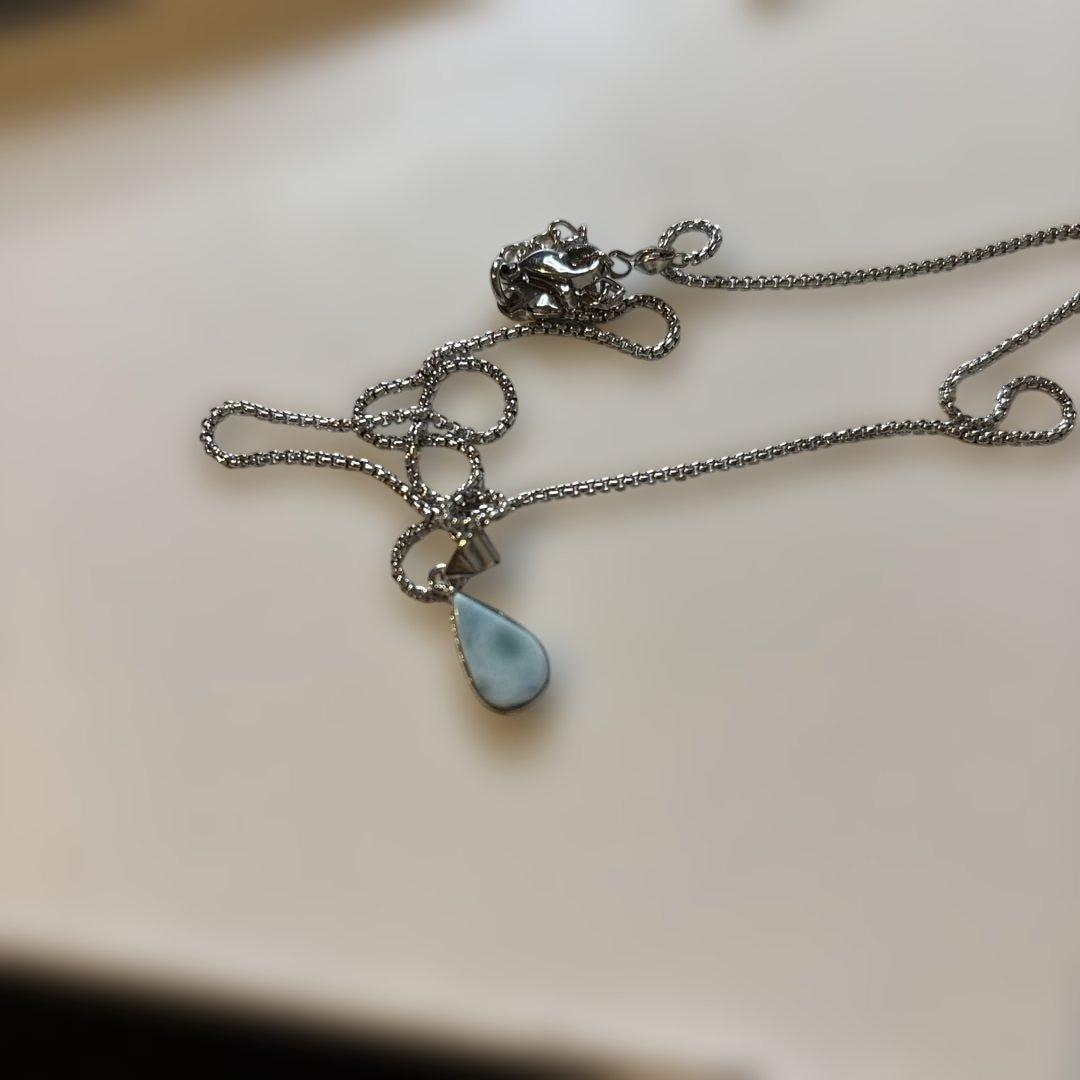 かわいいラリマーたんのネックレスたん！かわいい！癒し！