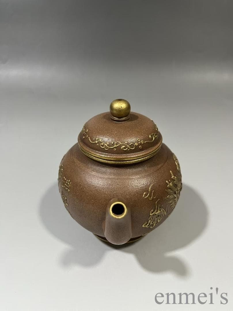 中国古美術 中国宜興 紫砂壺 四方壺 大清乾隆年制款 原鉱朱泥 急須 茶壺 唐物