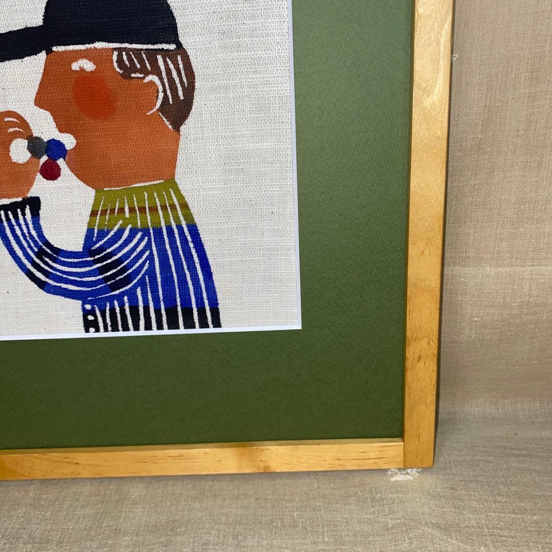 柚木沙弥郎/型染絵/額込/民藝