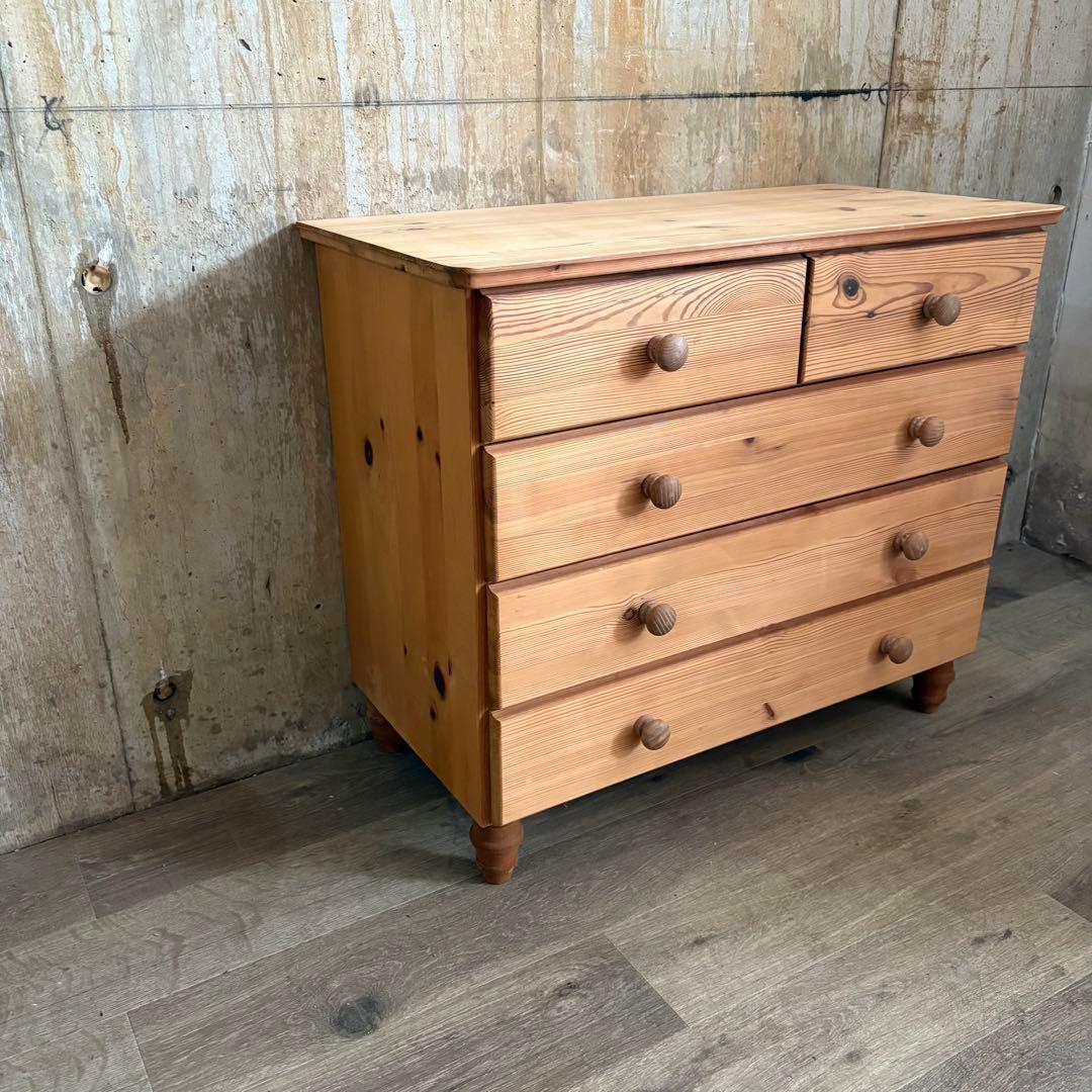 パイン材　カントリースタイル　ミドルチェスト