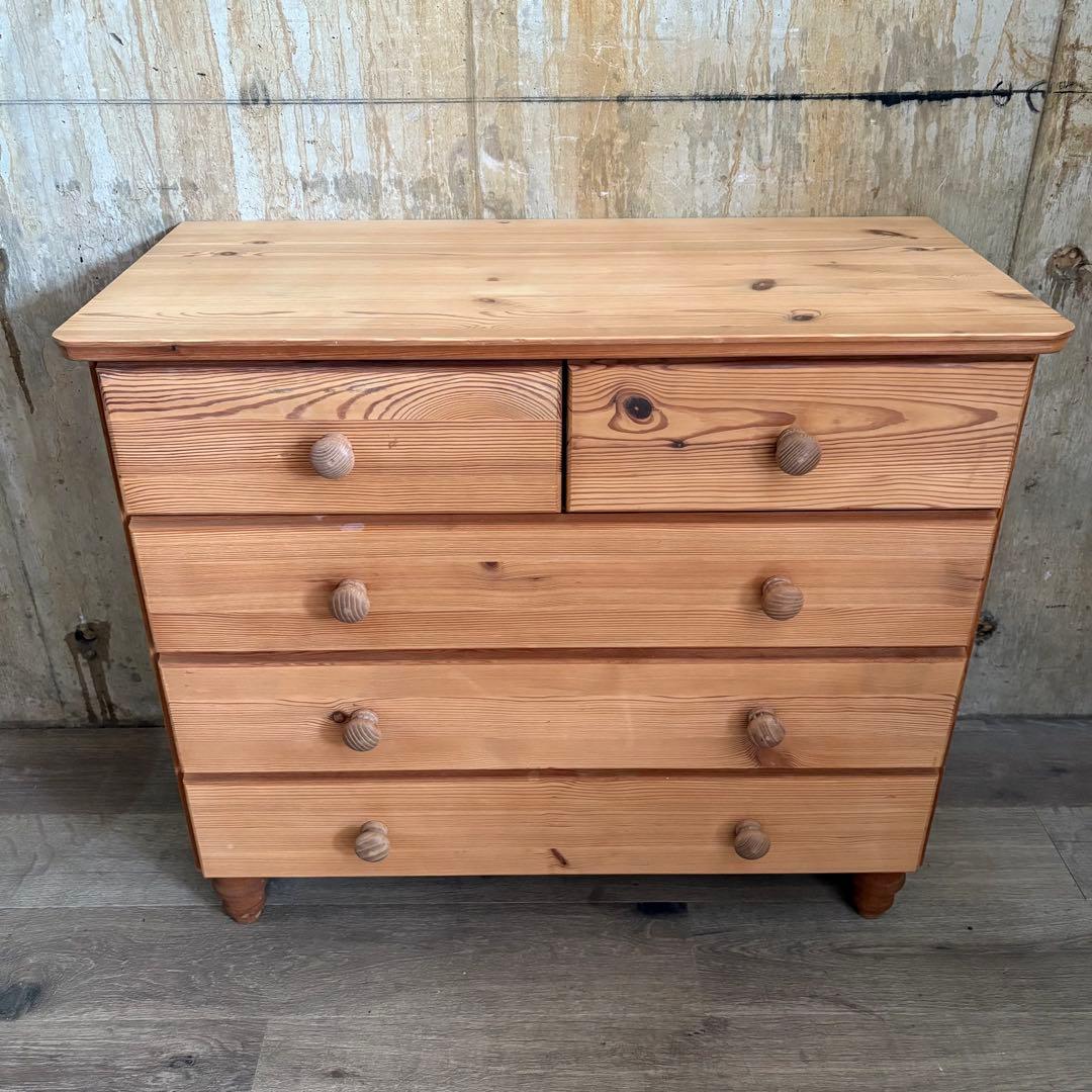 パイン材　カントリースタイル　ミドルチェスト