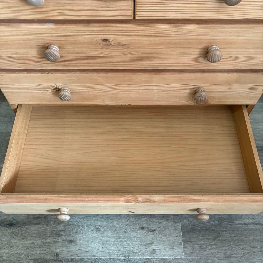 パイン材　カントリースタイル　ミドルチェスト