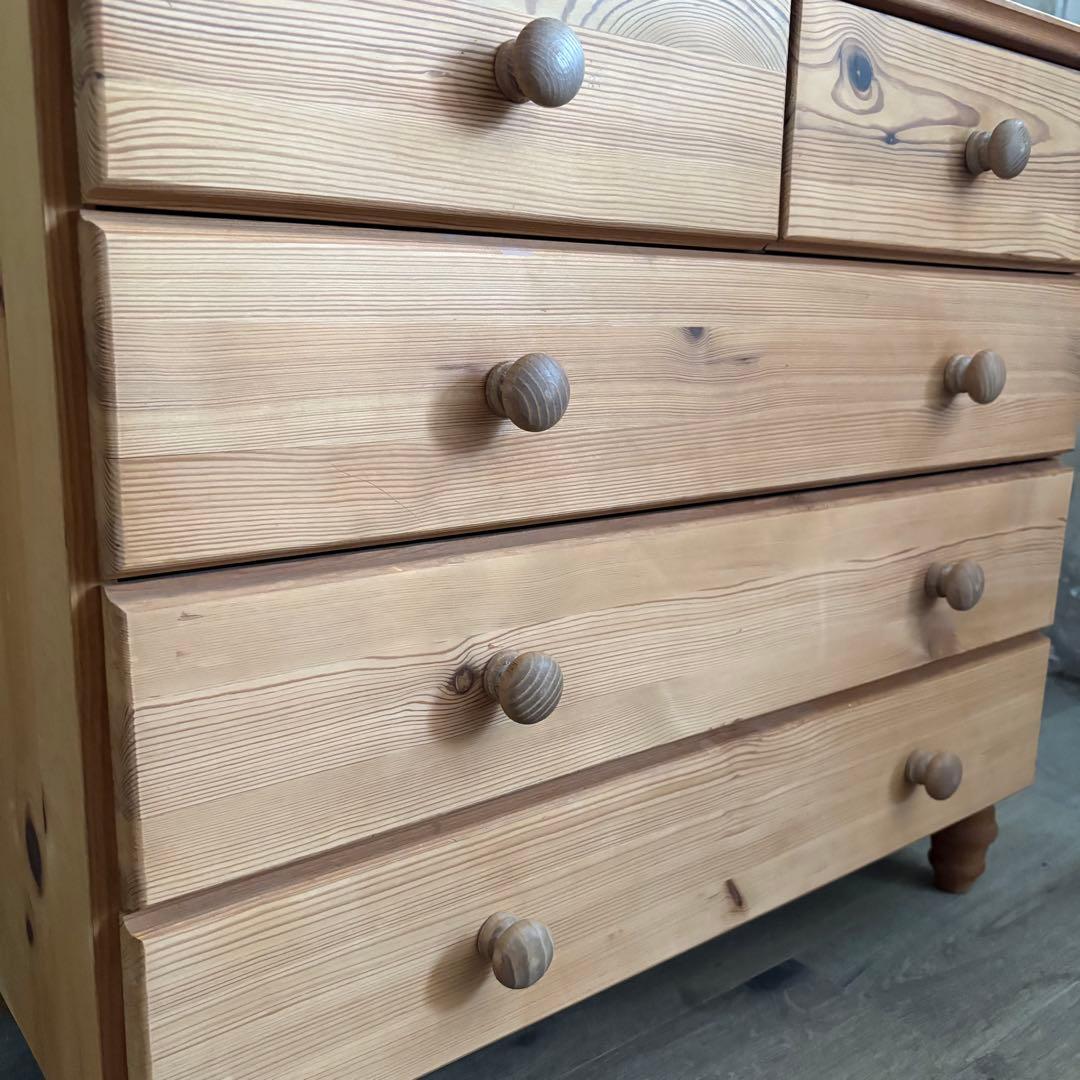 パイン材　カントリースタイル　ミドルチェスト