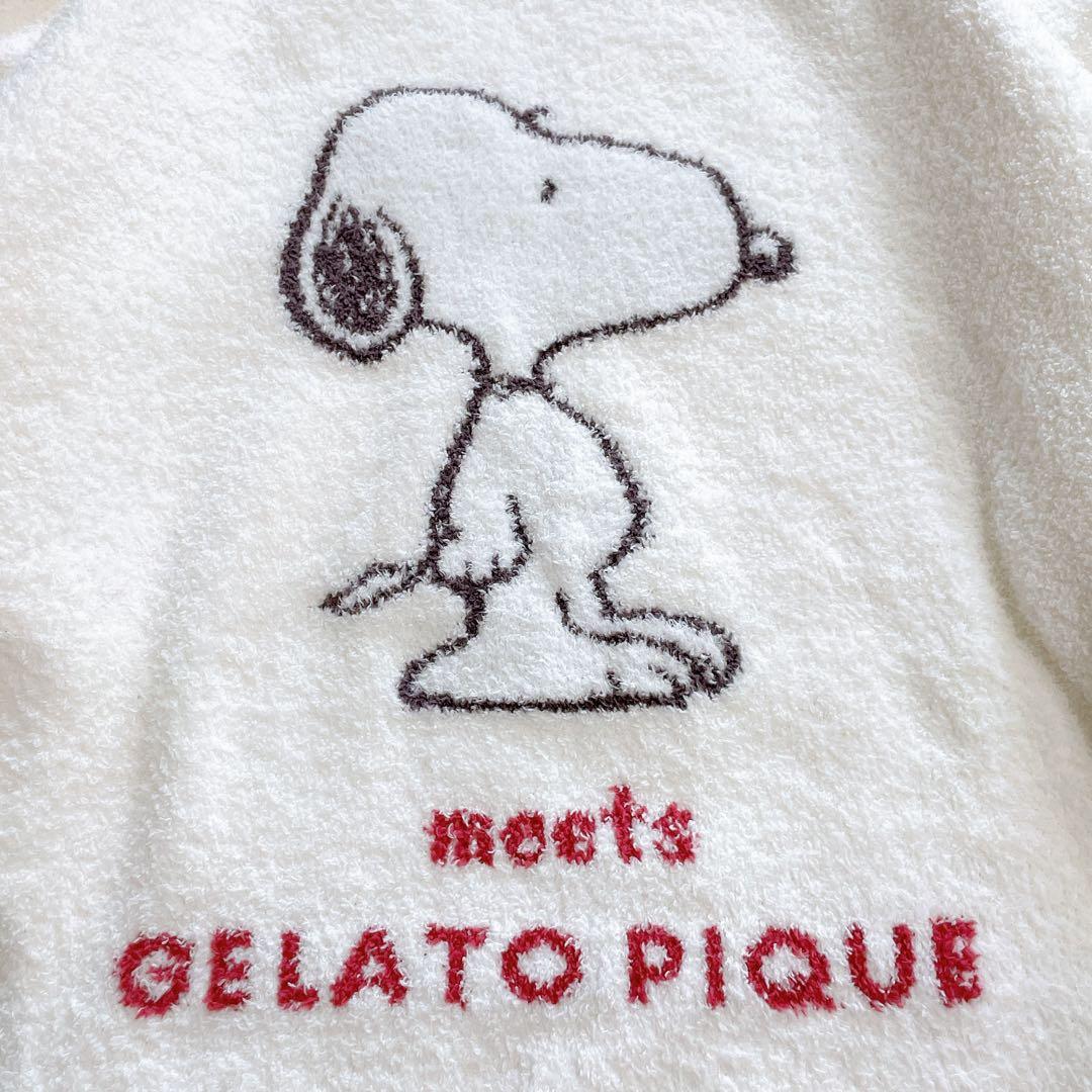 ジェラートピケ　スヌーピー　ベビモコジャガードプルオーバー&ロングパンツセット