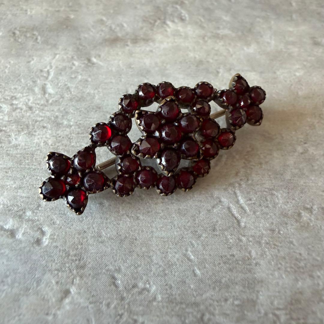 アンティーク ボヘミアンガーネット ブローチ