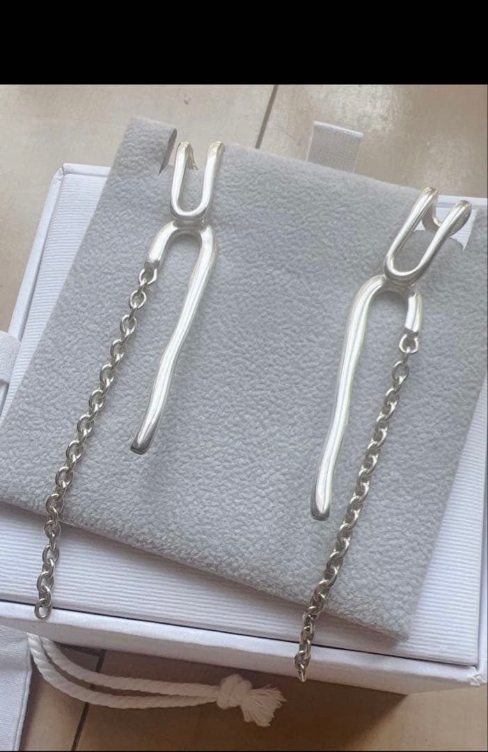 blanc fris チェーン3wayシルバーピアス