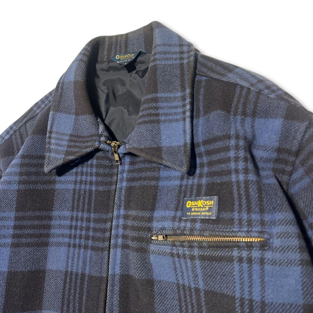 70s OSHKOSH チェックウールジャケット vintage