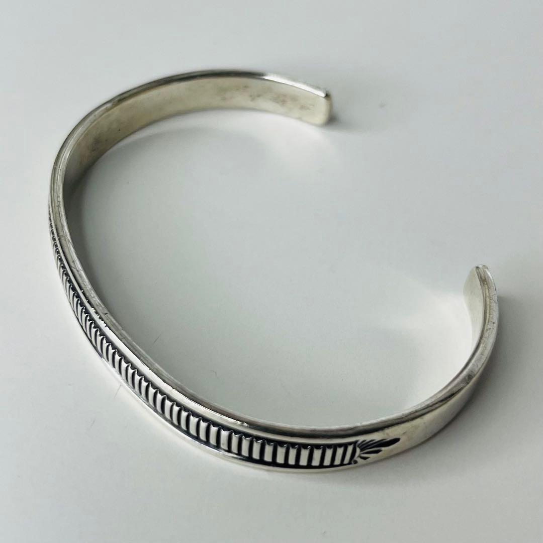 Navajoナバホ族Bruce MorganバングルブレスレットSterling