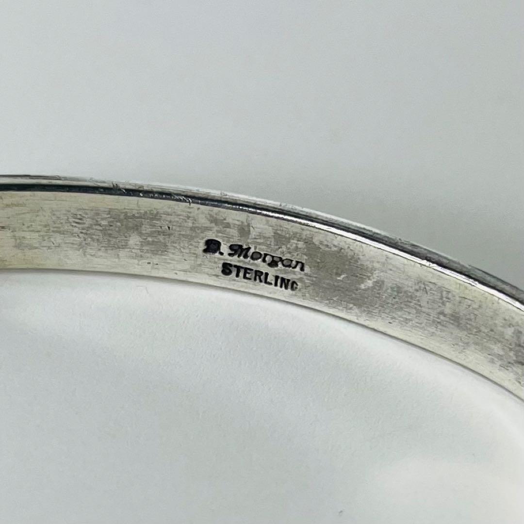 Navajoナバホ族Bruce MorganバングルブレスレットSterling