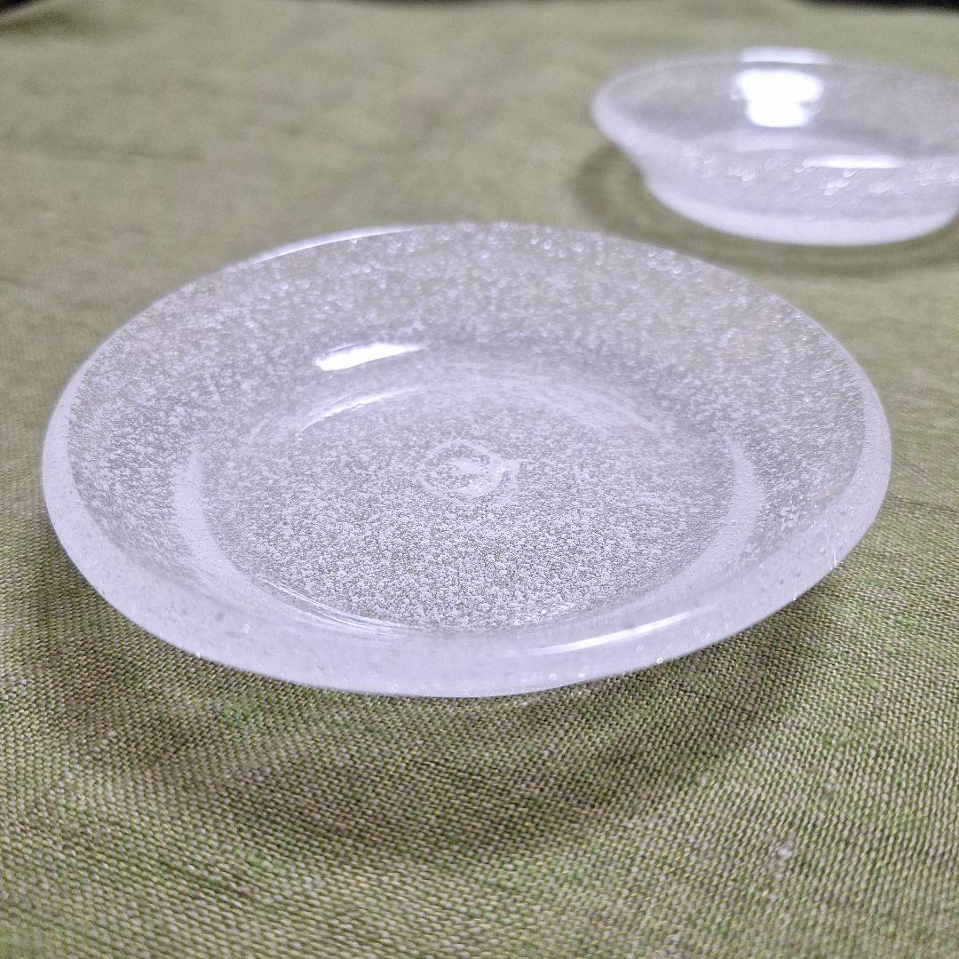 小皿 2枚 小谷眞三さん 倉敷ガラス　吹きガラス