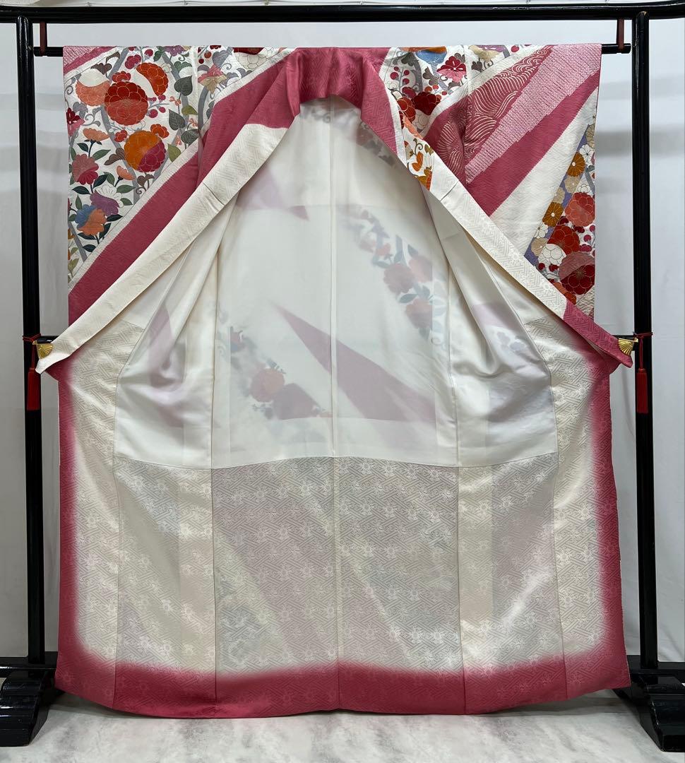 振り袖　フルセット　長襦袢付　成人式　振袖　金彩加工　刺繍入り　絞り入り　628