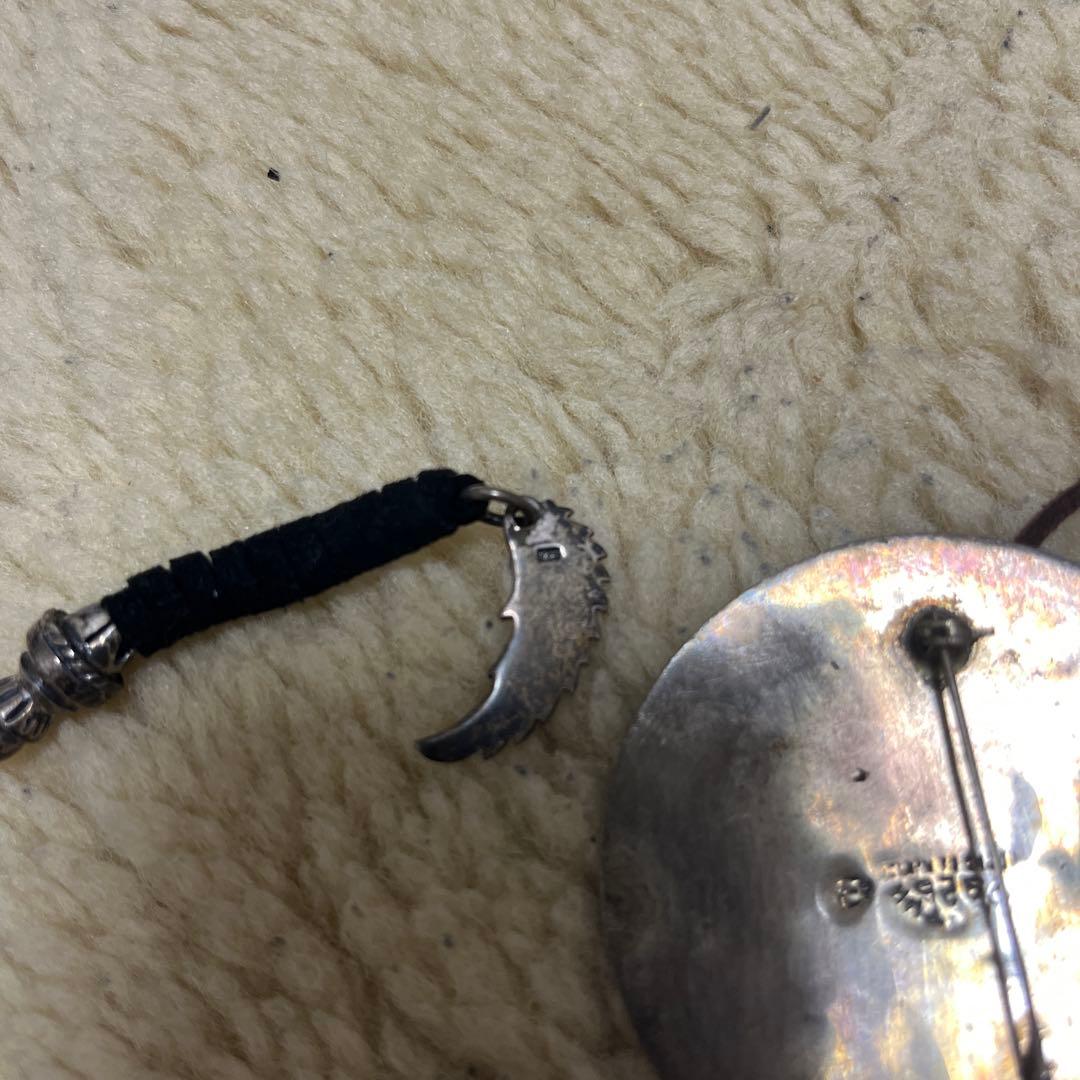 かじシルバー彫刻ペンダント ＋キーホルダー　＋　シグネットリング2点