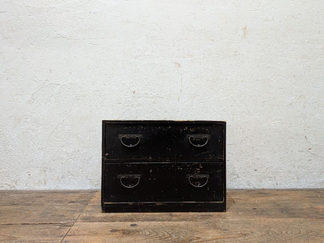 1112 アンティーク　無骨な小箪笥　収納棚　引き出し　陳列台　ケース　レトロ