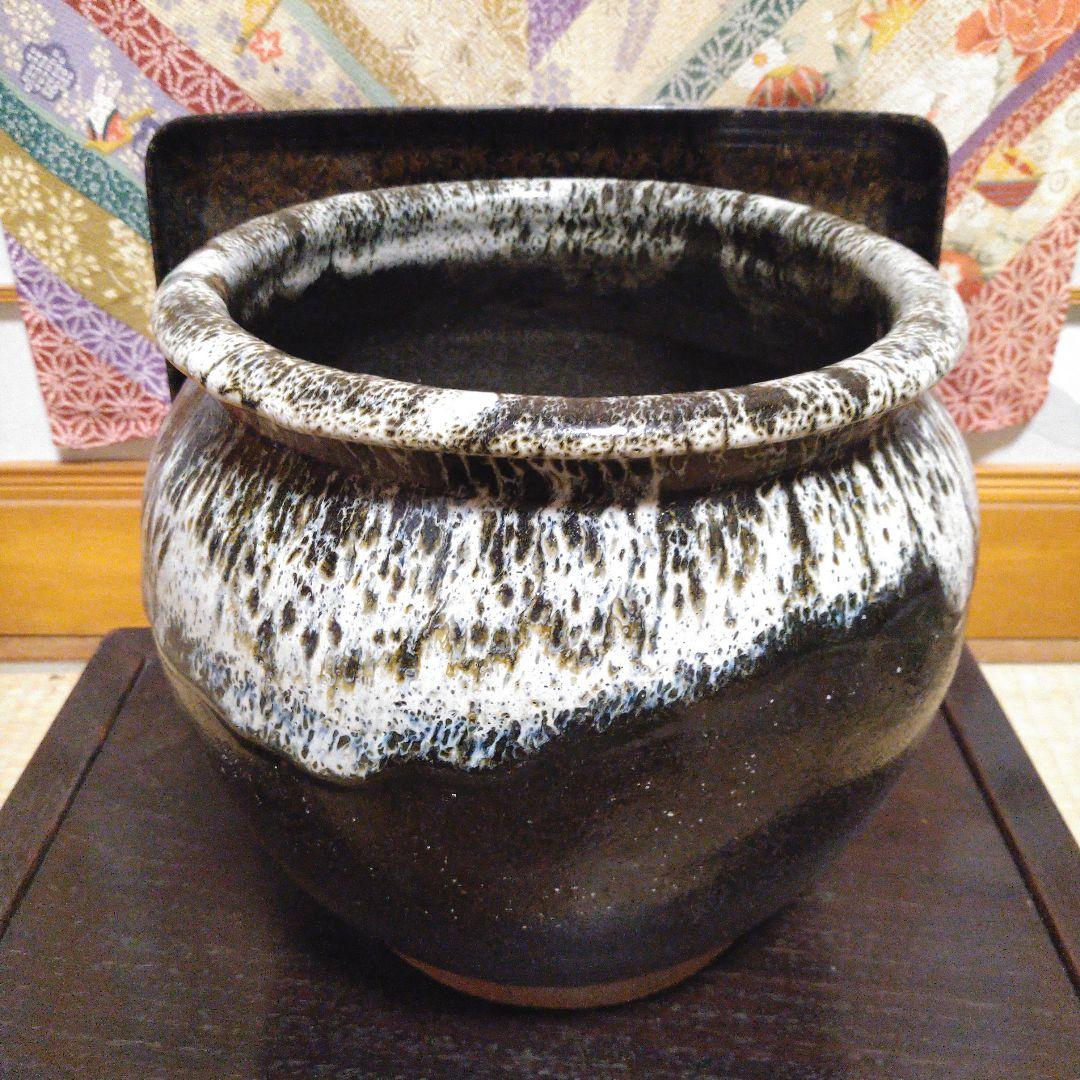 NO362 堤焼　甕　瓶　宮城　仙台　民芸　時代物