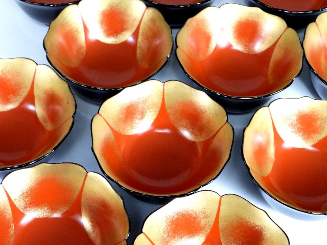 輪島塗 金蒔絵 漆塗り 木製 碗 杯 20客 骨董品