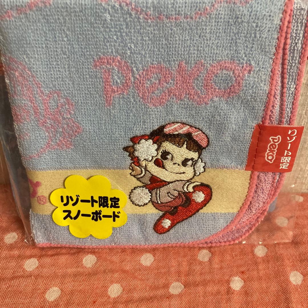ペコちゃん　ハンドタオル　巾着
