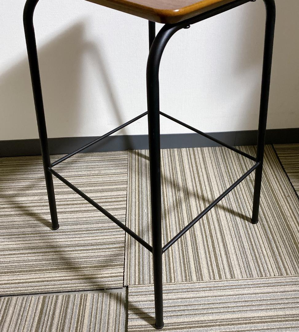 NITORI ウォールナット カウンターチェア ２脚セット サイドテーブル