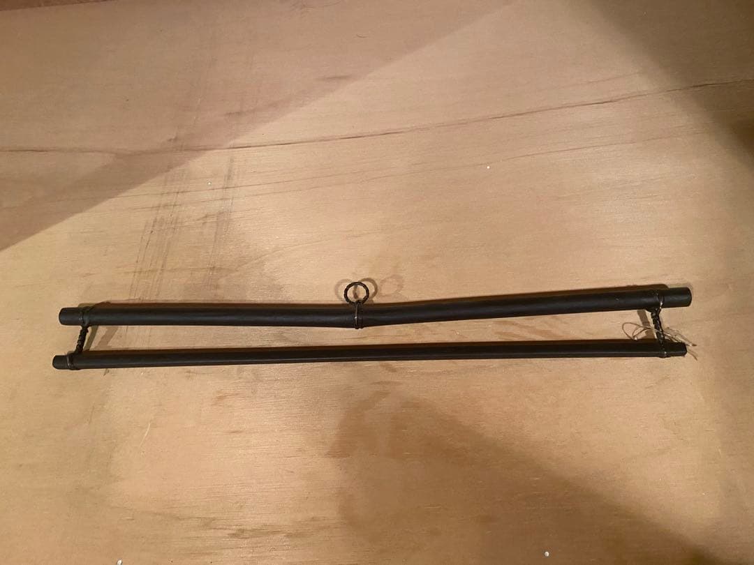 李朝 朝鮮 木製 金具付き 自在鉤