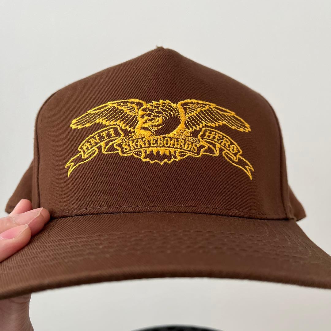 ANTIHERO アンタイヒーロー　アンチヒーロー キャップ　USA製　ブラウン