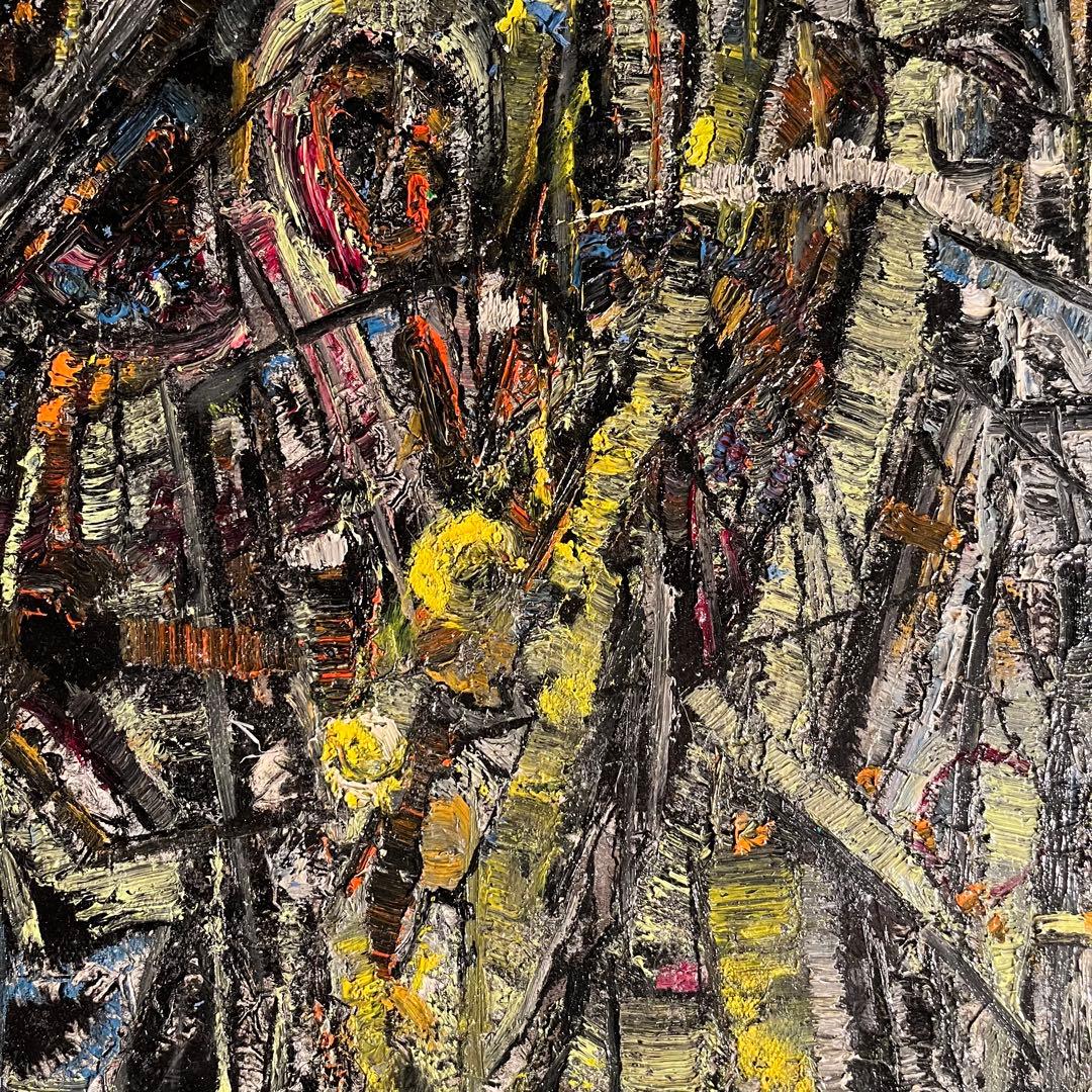 ★真作★ 旭日嘎(シゴラカ) 夢-森 油絵 貴重作品