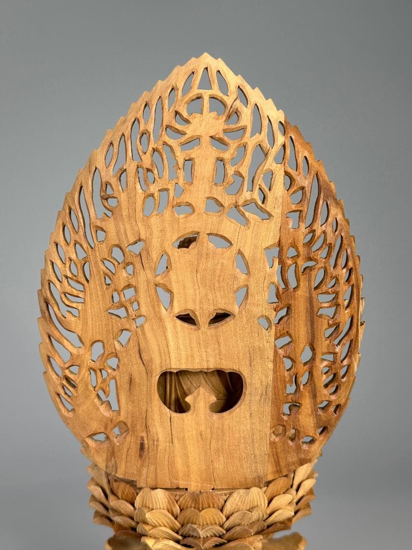 仏教美術　木彫　相国大龍　有馬頼底　白檀　細密木彫　証明書付　仏像　美品　共箱付