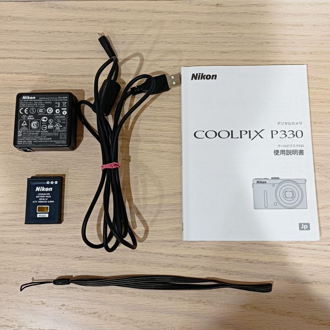 美品 訳あり Nikon COOLPIX P330 ホワイト デジカメ 説明書