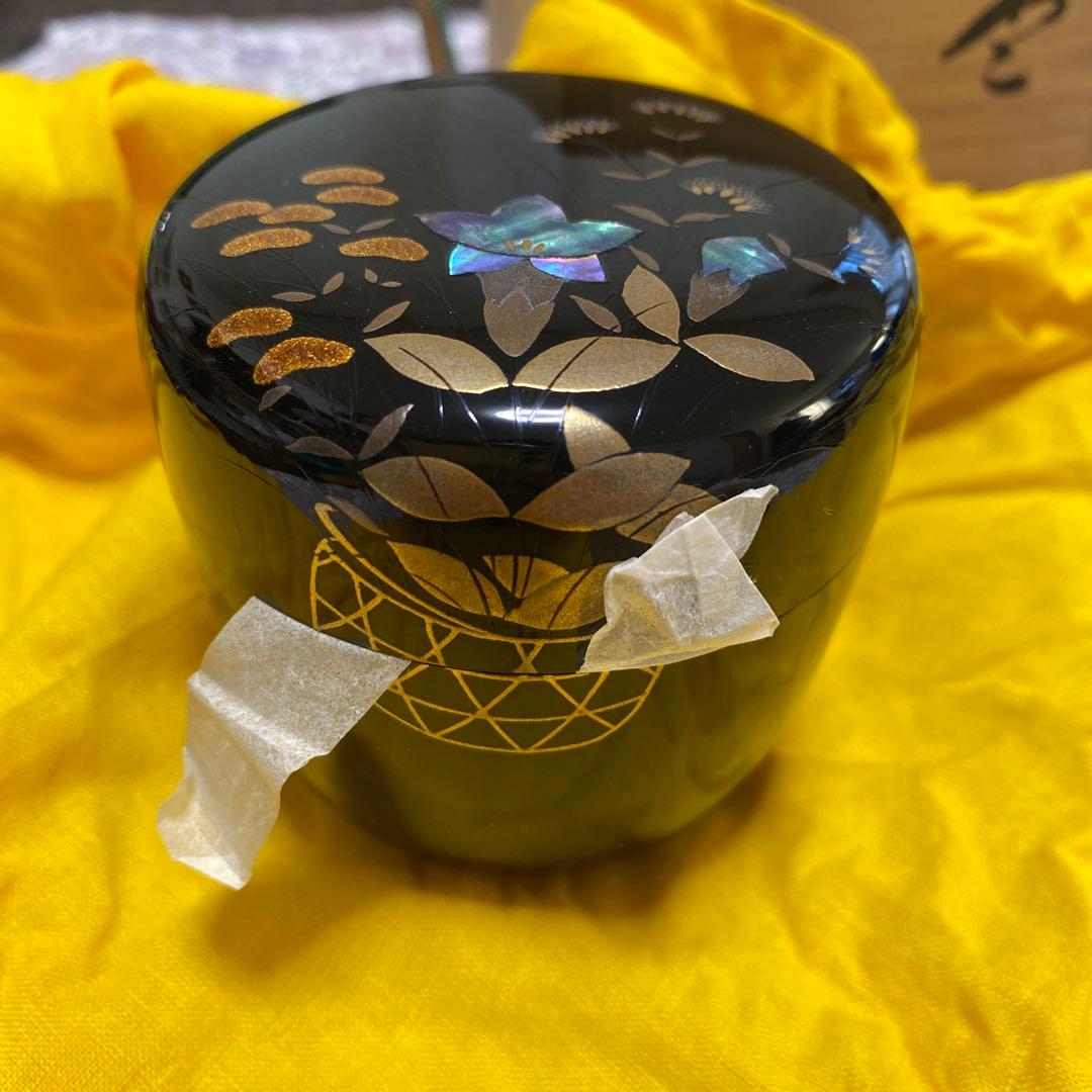 ききょう　花籠　棗　輪島塗　☆正抱☆ 縄手昌晴作