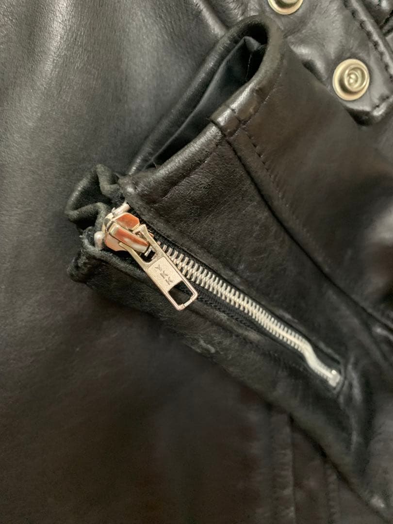 [値下げ]Schott シングルライダース ブラック レザー サイズ32