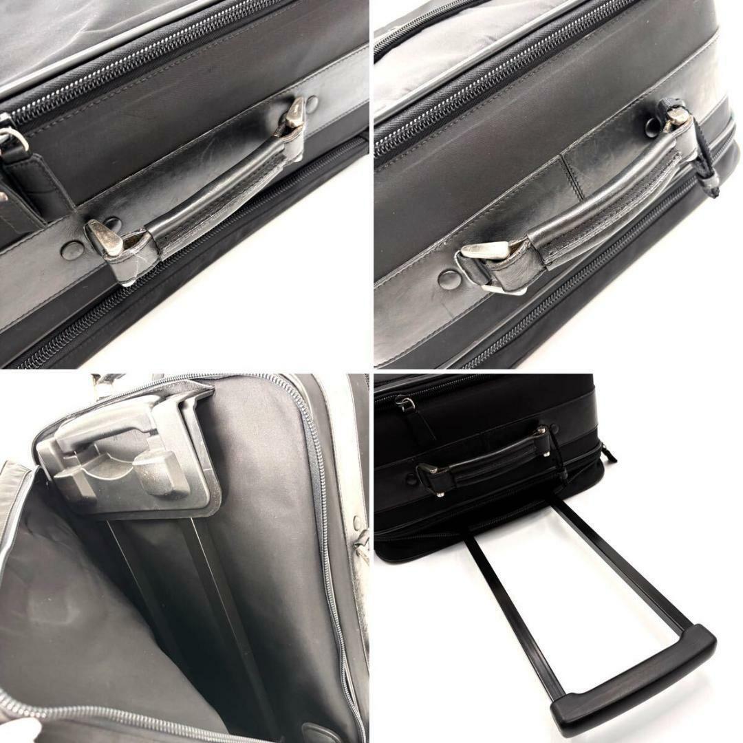 【美品】プラダ キャリーケース スーツケース ナイロン レザー 三角ロゴ 黒