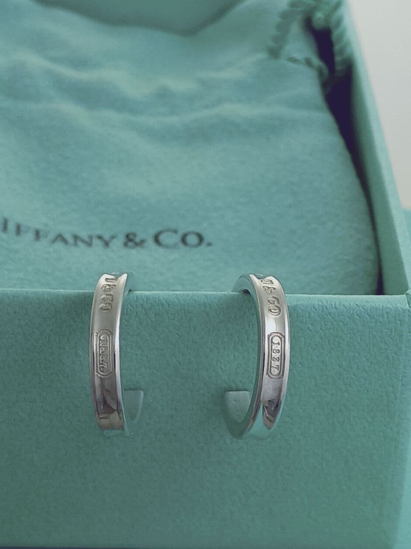 現行品 磨き済 ティファニー 1837 フープ ピアス スモール シルバー