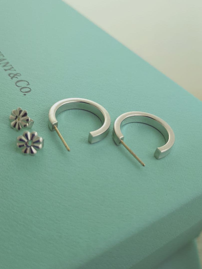 現行品 磨き済 ティファニー 1837 フープ ピアス スモール シルバー